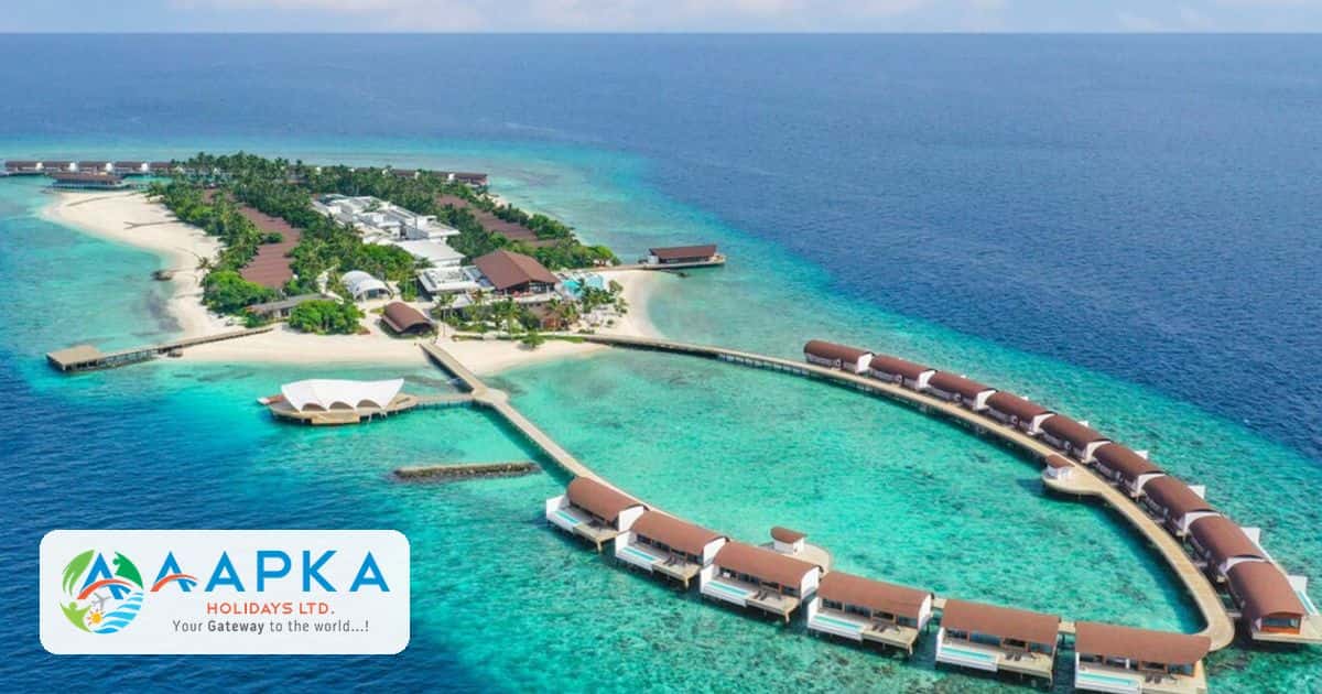 Overwater villas at a Maldives resort, honeymoon destinations