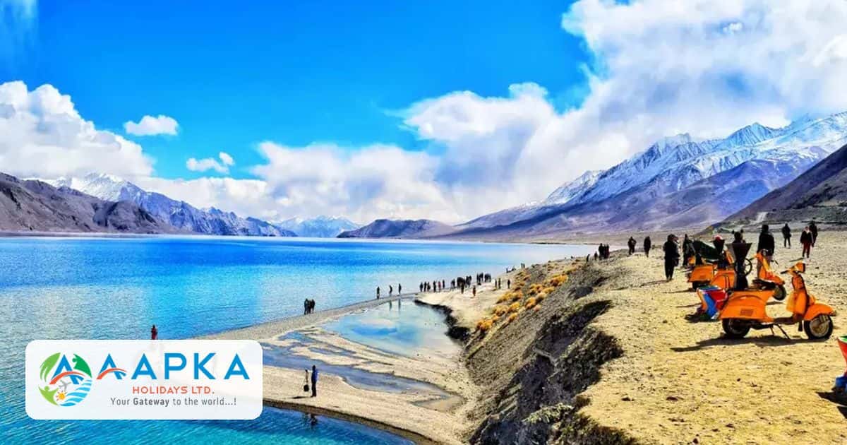 Blue waters of Pangong Lake in Ladakh, best time to visit Indian destinations